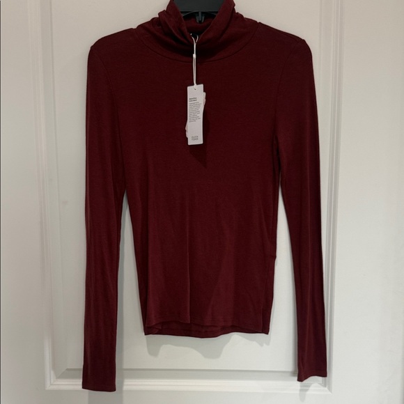 Eileen Fisher Tops - Eileen Fisher Deep Red Long Sleeve Turtleneck